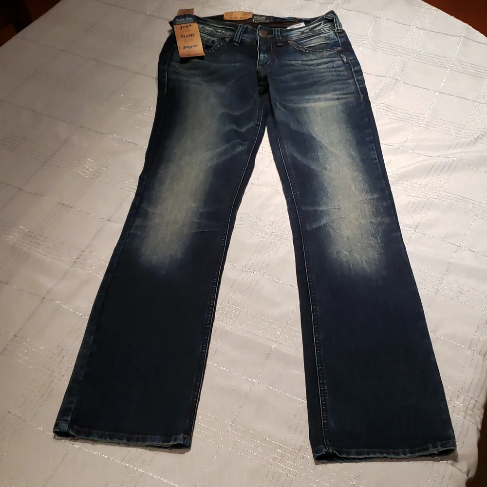 Silver Jeans New Womens Suki Mid Rise Slim Bootcut Jeans Fluid Denim Size 26/31